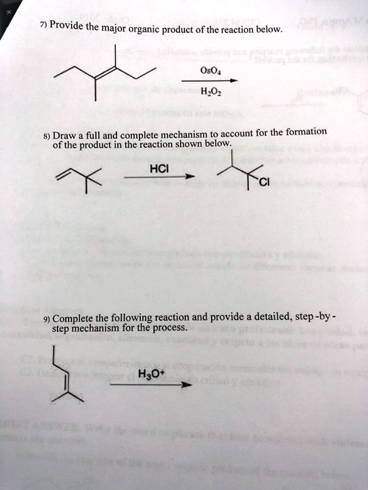 SOLVED: Provide the major organic product of the reaction below: OsO4 ...