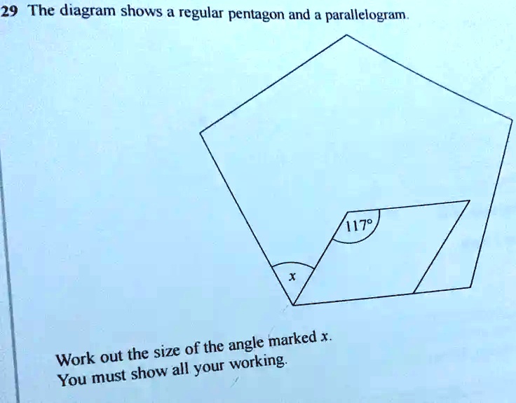 29 The Diagram Shows A Regular Pentagon And A Parallelogram 1178 Of The ...