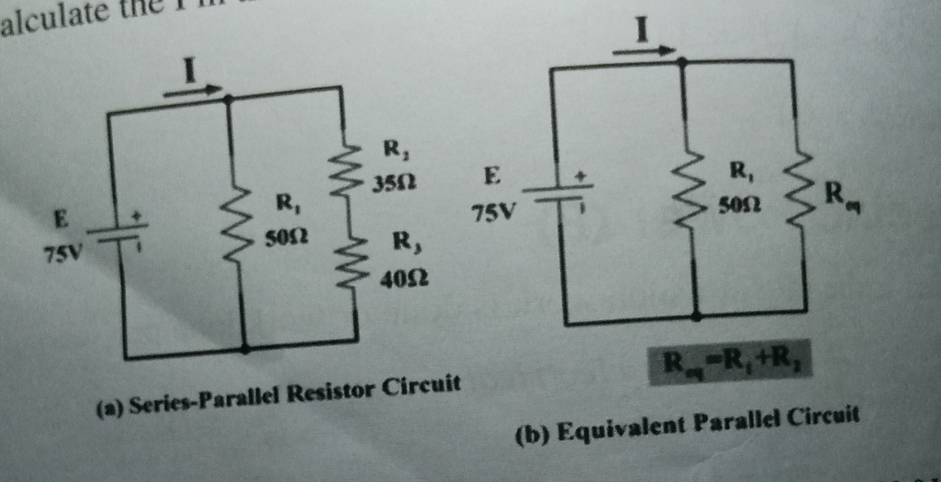 Solved A Series Parallel Resistor Circuit B Equivalent Rarallel