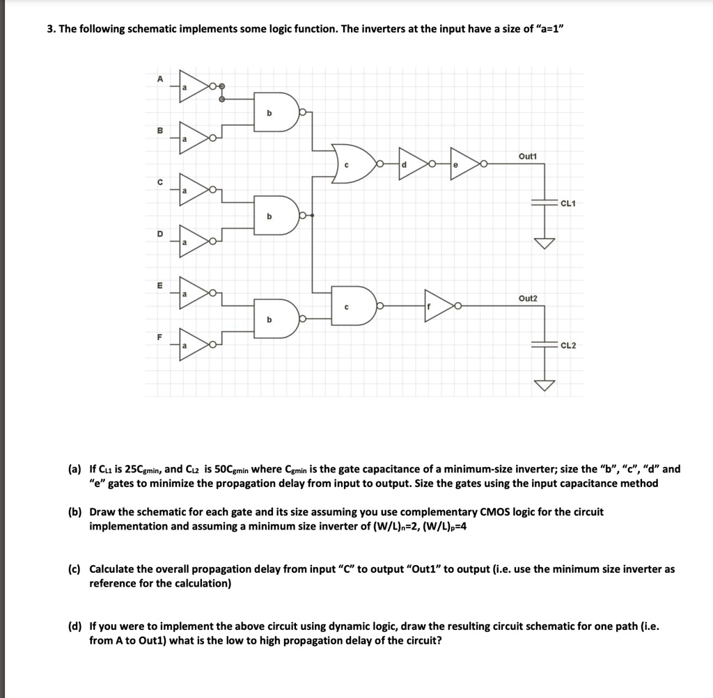 SOLVED: 3. The following schematic implements some logic function. The ...