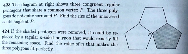 SOLVED: 423. The Diagram At Right Shows Three Congruent Regular ...