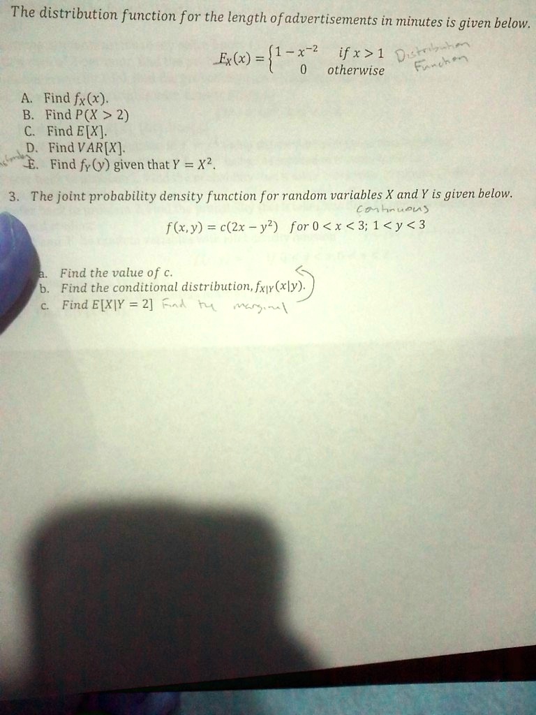 Solved The Distribution Function For The Length Ofadvertisements In Minutes Is Given Below Fx X 1 X72 If X 1 Dar Otherwise Ff Find Fx X B Find P X 2 Find E X Find Var X Find Fx Y Solved The Distribution Function For The Length Ofadvertisements In Minutes Is Given Below Fx X 1 X72 If X 1 Dar Otherwise Ff Find Fx X B Find P X 2 Find E X Find Var X Find Fx Y