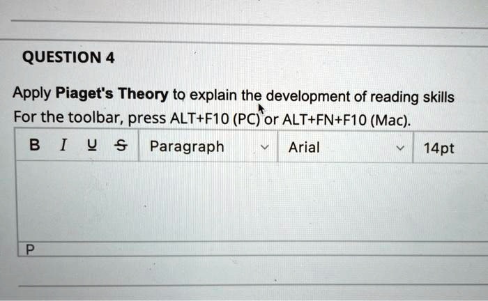 SOLVED Apply Piaget s Theory to explain the development of