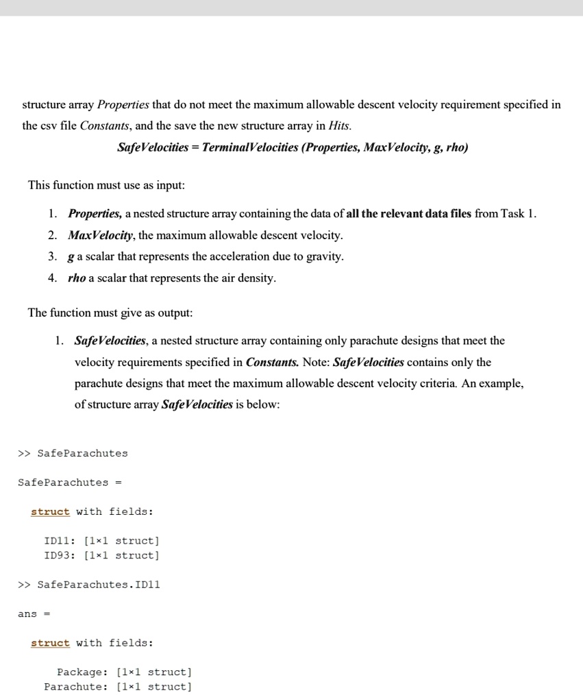 [GET ANSWER] structure array Properties that do not meet the maximum ...