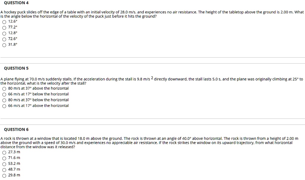 SOLVED QUESTION hockey puck slides off the edge of table with an