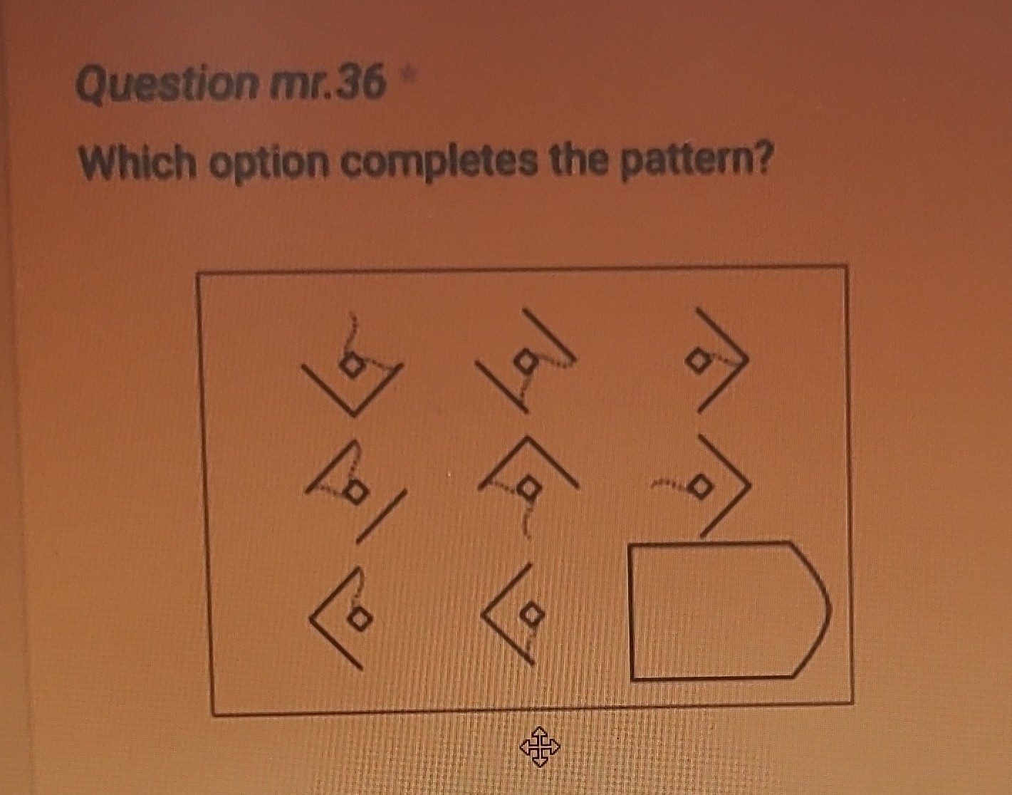 Question mr 36 which option completes the pattern 