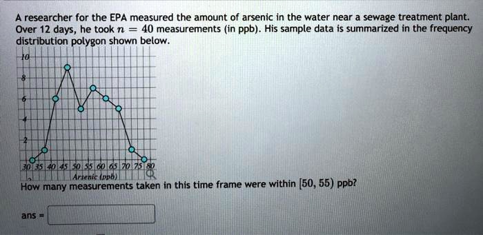 A Researcher For The Epa Measured The Amount Of Arsenic In The Water ...