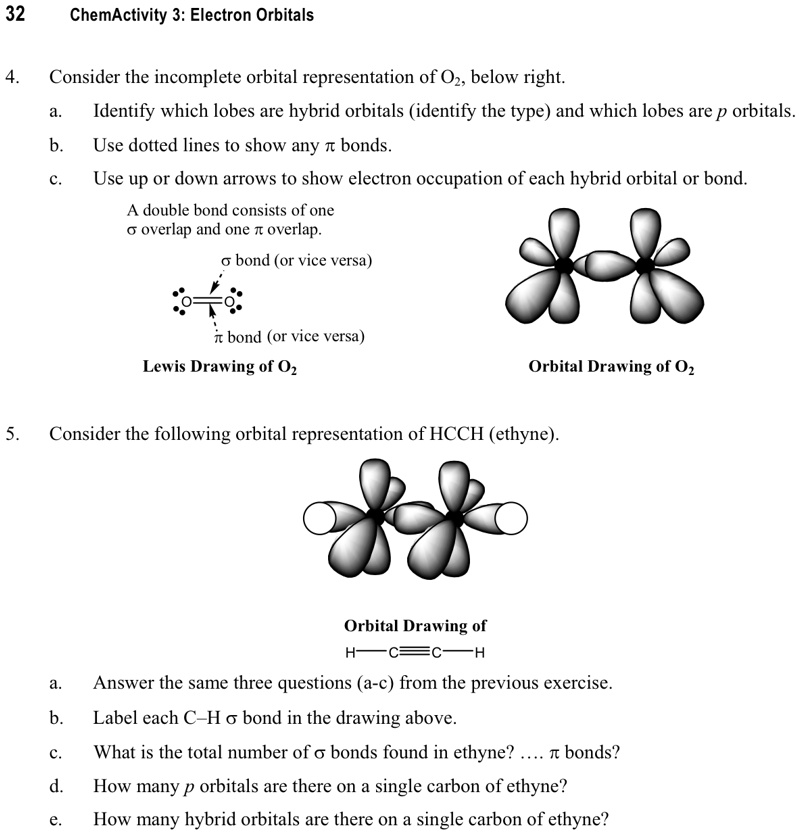 SOLVED: 32 ChemActivity 3:Electron Orbitals 4. Consider the incomplete ...