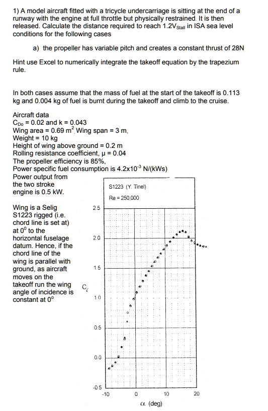 SOLVED A model aircraft fitted with a tricycle undercarriage is