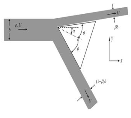 SOLVED: The figure shows the jet flow with an angled slit of 2θ = 60 ...