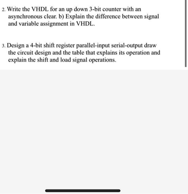 vhdl asynchronous assignment