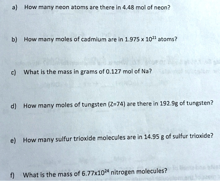 Solved A How Many Neon Atoms Are There In 4 48 Mol Of Neon B How Many Moles Of Cadmium Are In 1 975 X 1021 Atoms What Is The Mass In Grams Of 0 127 Solved A How Many Neon Atoms Are There In 4 48 Mol Of Neon B How Many Moles Of Cadmium Are In 1 975 X 1021 Atoms What Is The Mass In Grams Of 0 127