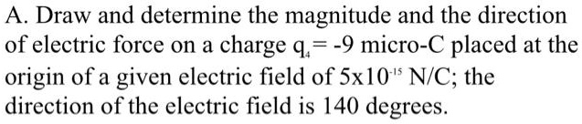 a draw and determine the magnitude and the direction of electric force ...