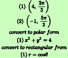 SOLVED: 'Find the rectangular coordiantes of the point whose polar ...