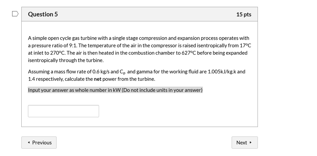 A simple open cycle gas turbine with a single-stage compression and ...