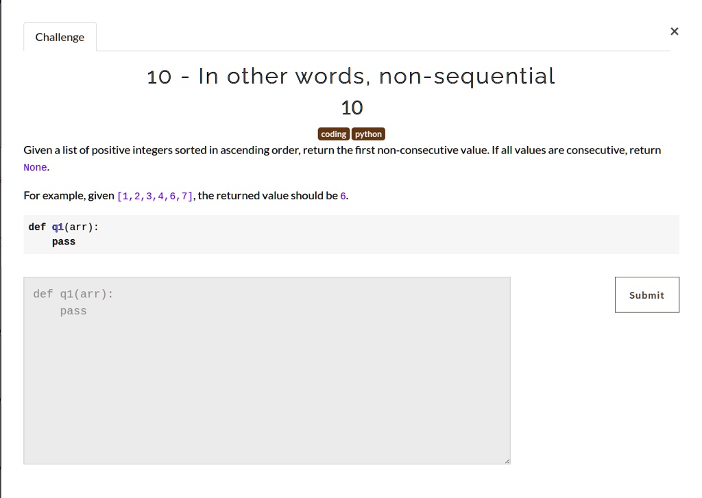SOLVED: Texts: Python Code on a Linux Computer Challenge X 1 - In other ...