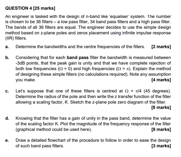 SOLVED: QUESTION 4 [25 marks] An engineer is tasked with the design of ...