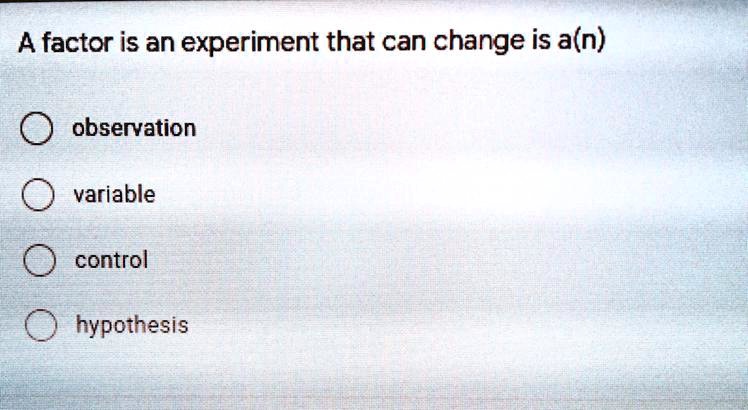 experiment with factor