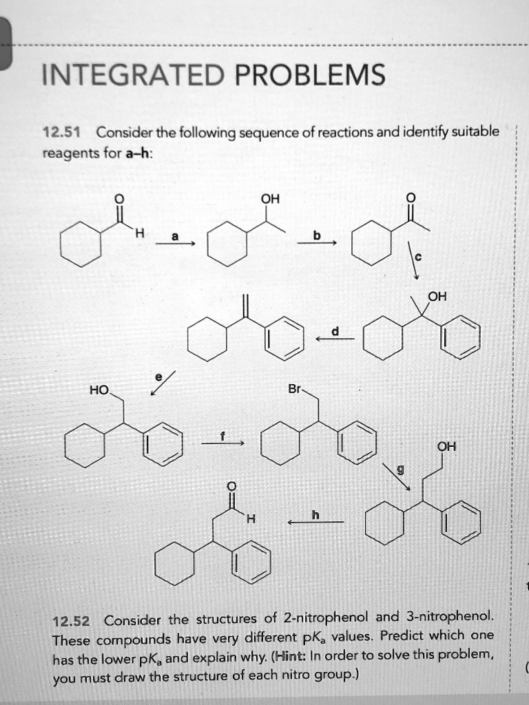 INTEGRATED PROBLEMS 12.51 Consider the following sequence of reactions ...