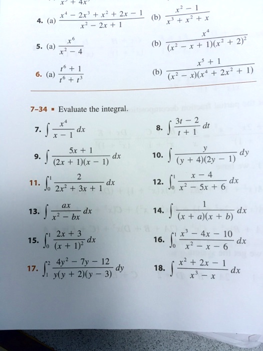 Solved Zr X2 2x R2 2 X2 X 2 2 R 2x2 1 7 34 Evaluate The Integral 3t 2 I Dx Sx