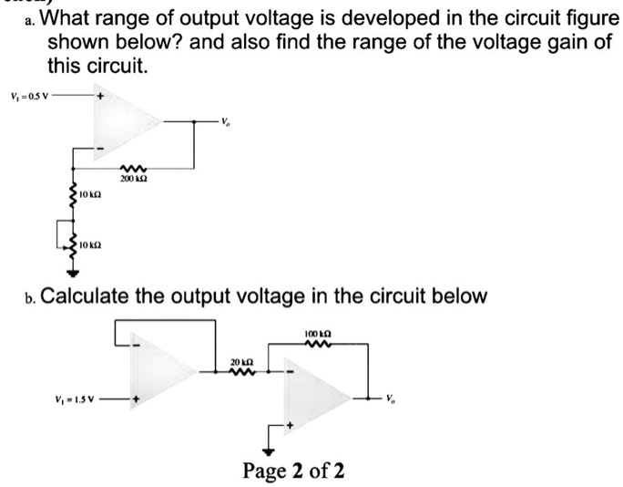 SOLVED: What range of output voltage is developed in the circuit figure ...