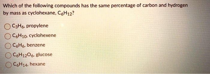 SOLVED Which of the following compounds has the same percentage