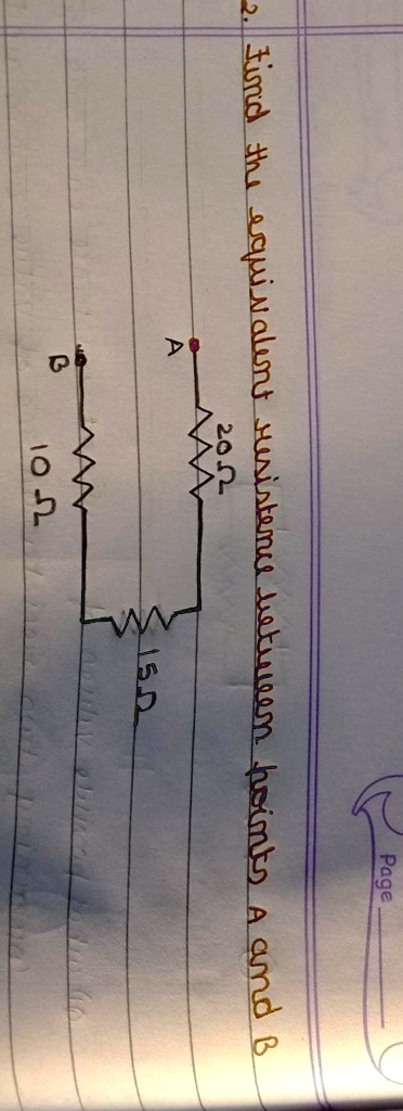 SOLVED: 'find The Equivalent Resistance Between Points A And B