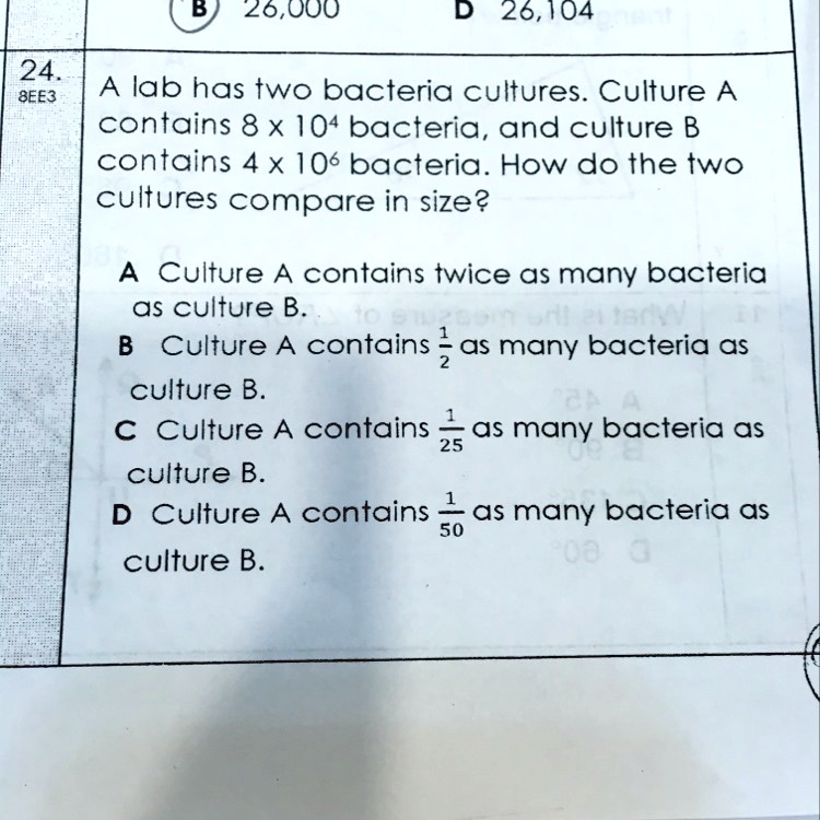 SOLVED: Please Help Me With 24. Thanks. 26, Uuu. D 26,104. 24. 8EE3. A ...