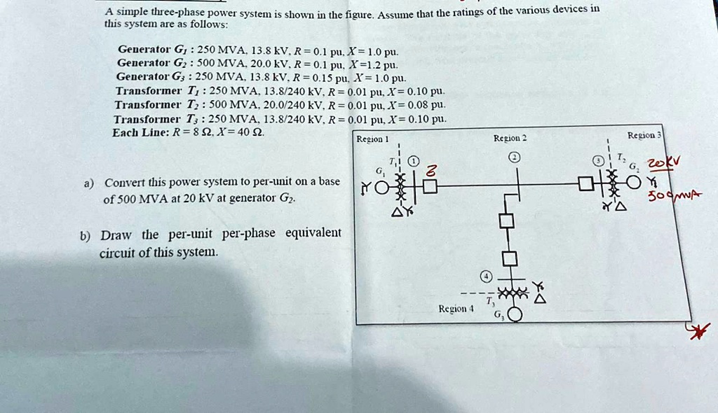 SOLVED: A simple three-phase power system is shown in the figure ...