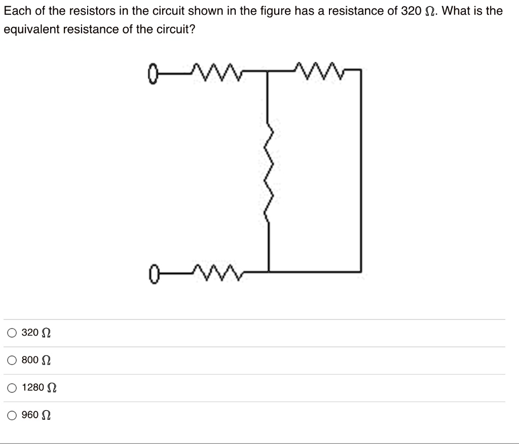 SOLVED: Each of the resistors in the circuit shown in the figure has a ...