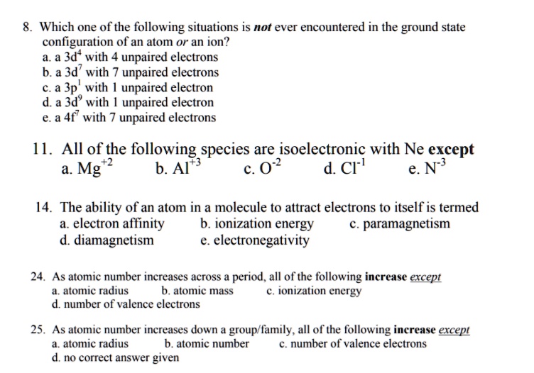 SOLVED: Which one of the following situations is not ever encountered ...