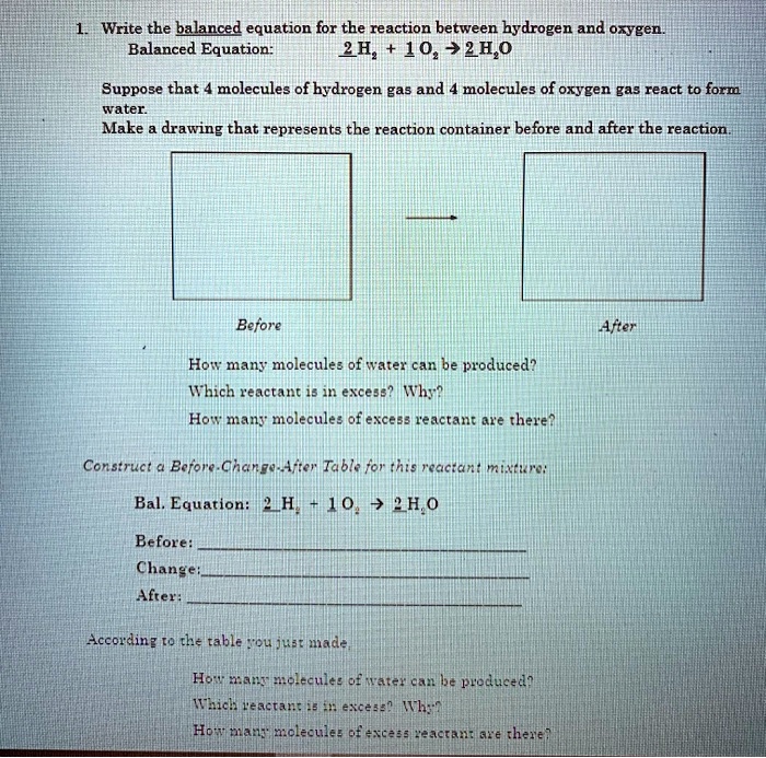 SOLVEDWrite the balanced equation for the reaction between hydrogen
