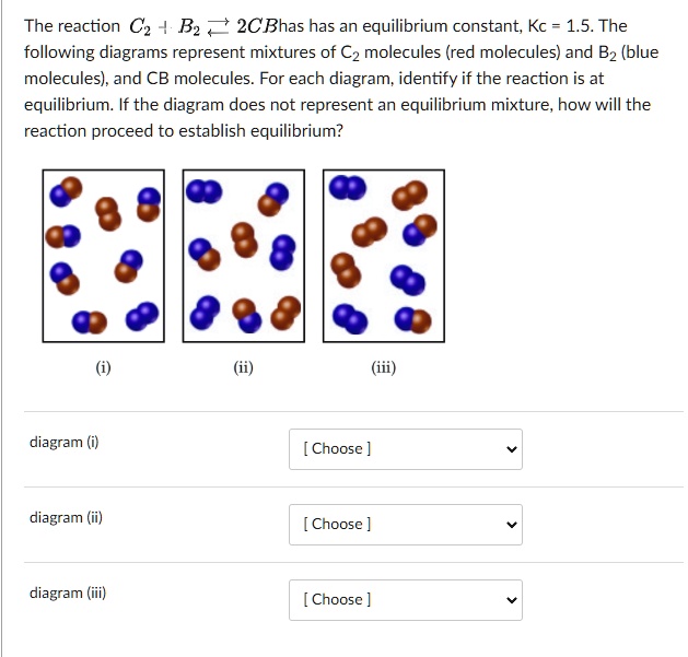 SOLVED: The reaction Cz Bz 2C Bhas has an equilibrium constant; Kc = 1. ...