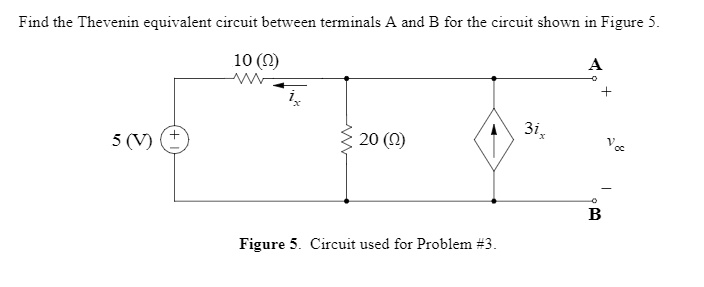 SOLVED: Find the Thevenin equivalent circuit between terminals A and B ...