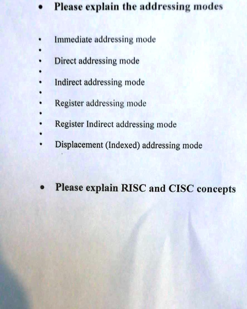 what is immediate addressing mode example