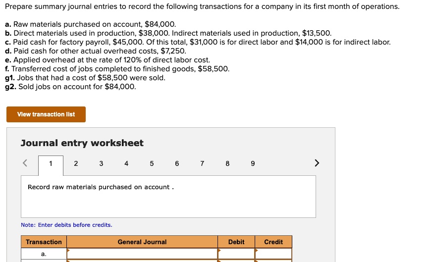SOLVED Prepare summary journal entries to record the following