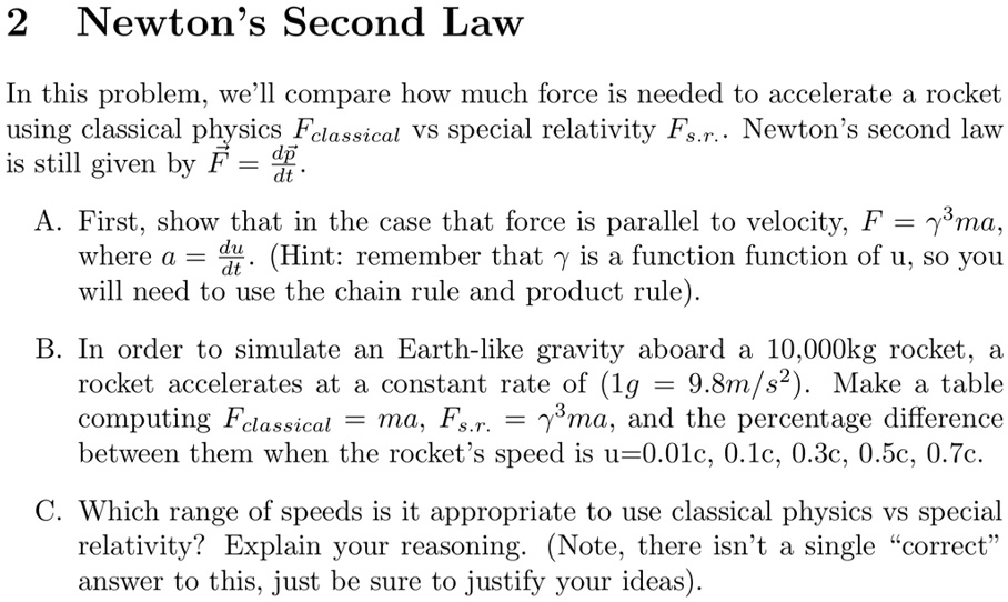 solved-newton-s-second-law-in-this-problem-we-ll-compare-how-much