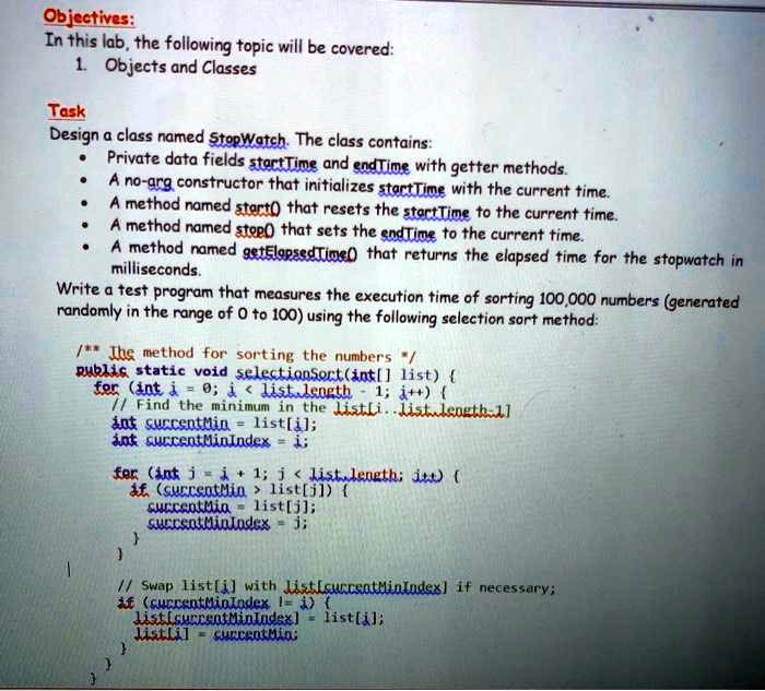 SOLVED: In JAVA: Design a class named StopWatch. The class contains: â ...