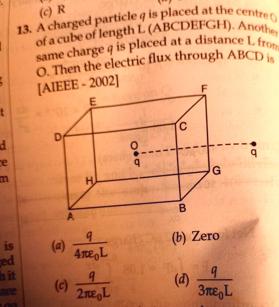 VIDEO solution: 13. A charged particle q is placed at the centre of a ...