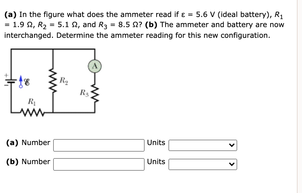 SOLVED (a) In the figure what does the ammeter read if € = 5.6 V