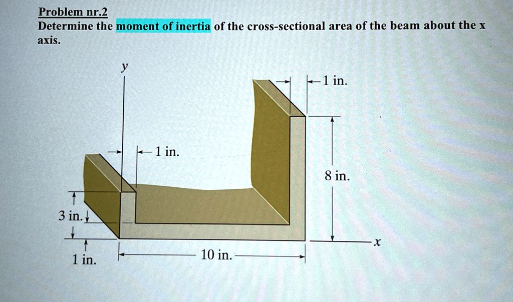 problem nr2 determine the moment of inertia of the cross sectional area ...