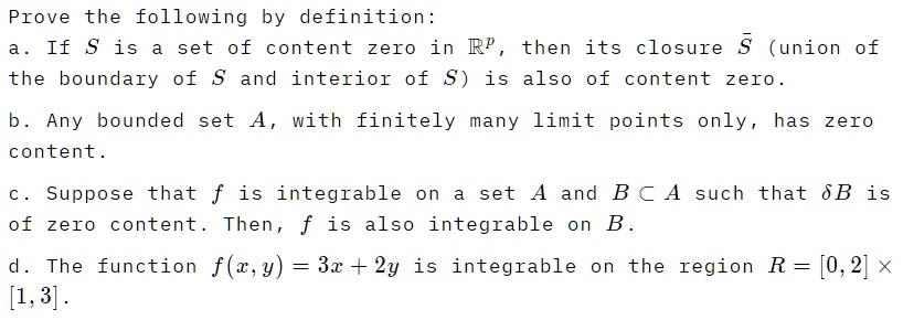 [GET ANSWER] Prove the following by definition: a. If S is a set of ...