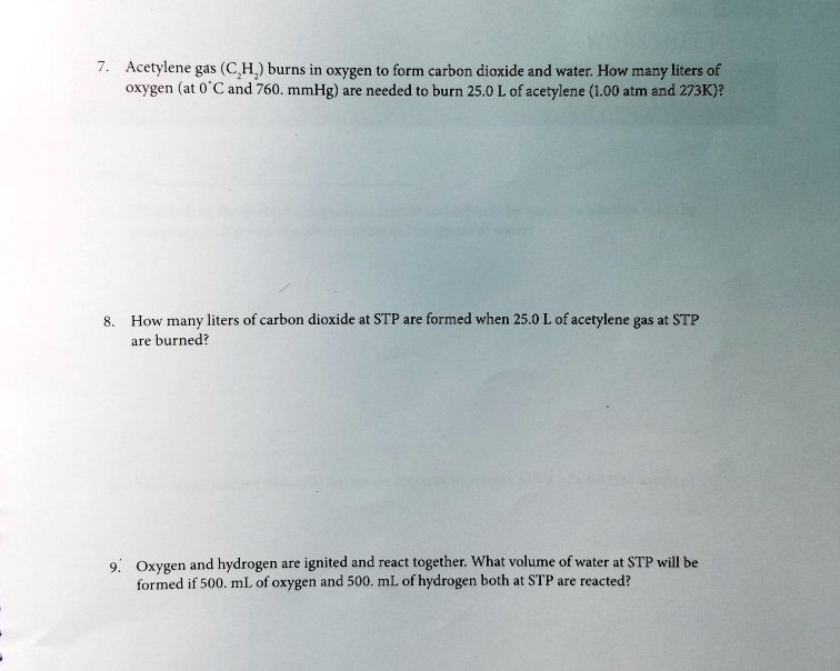 SOLVED Acetylene gas (C H ) burns in oxygen to form carbon dioxide and