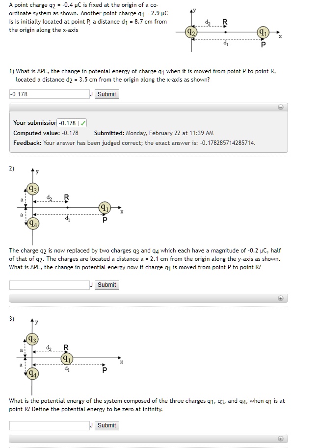 point charge 92 04pc fixed at the origin of ordinate system as shovm ...