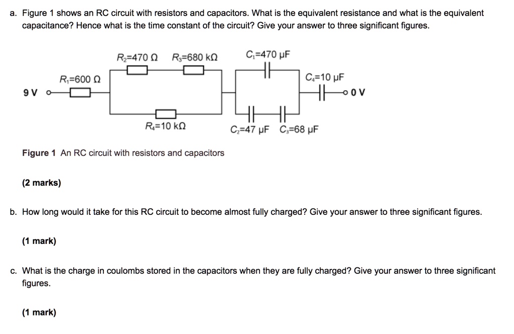 Capacitance Code R3 10c a. Figure 1 shows an RC circuit with resistors and capacitors. What is ...