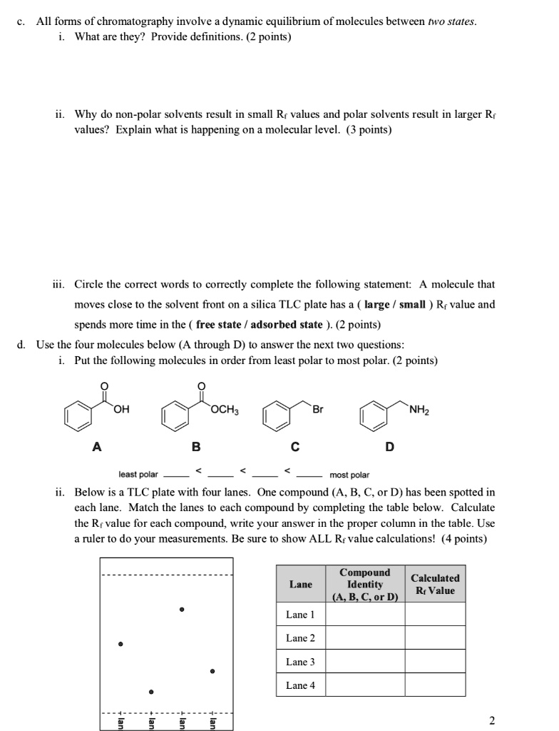 SOLVED:All forms of chromatography involve dynamic equilibrium of ...