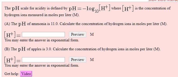 The pH scale for acidity is defined by pH = -log1[Ht]… - SolvedLib