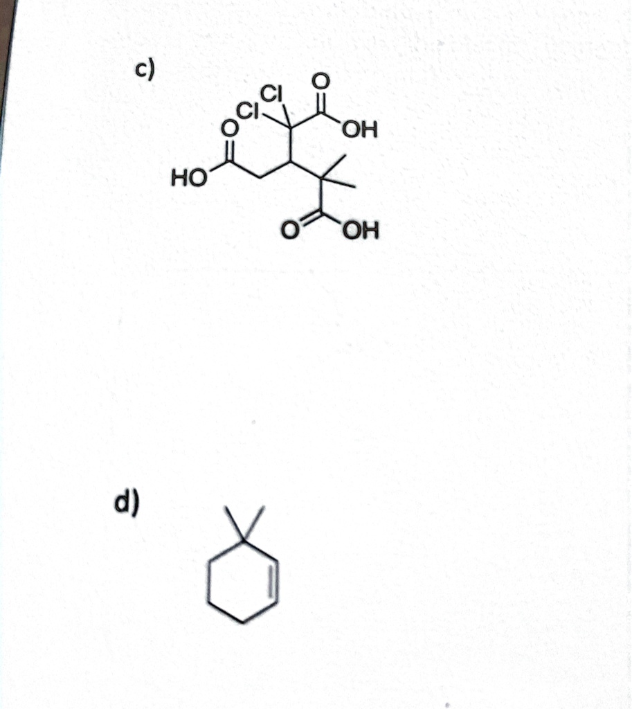 SOLVED Draw the corresponding conjugate bases c) 0 CI CI OH HO OH d) x