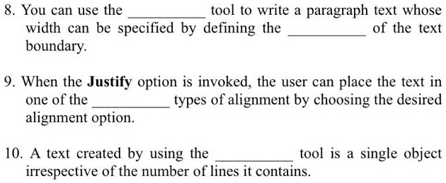 Justify In Paragraph SOLVED: You can use the tool to write a paragraph text whose width can ...