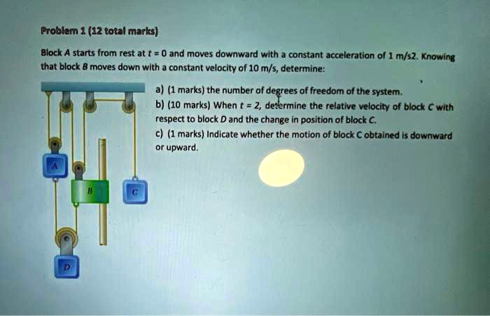 Problem 1 12 total marks block a starts from rest at t 0 and...